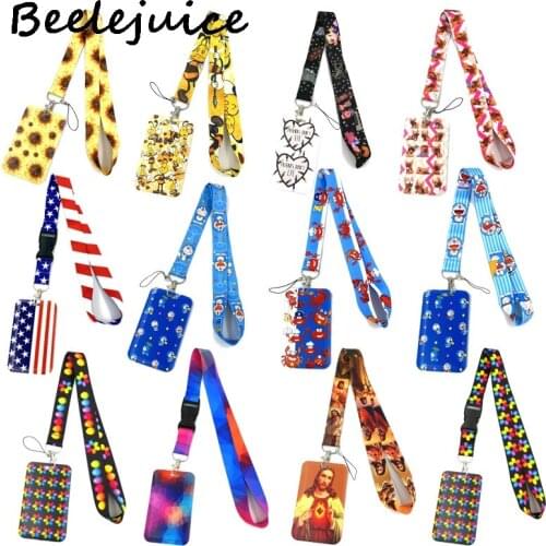 Credit Card ID Holder Bag Student Women Travel Bank Bus Business Card Cover Badge Accessories Gifts Lanyard Straps Decoration