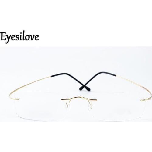 Finished rimless myopia glasses men women titanium alloy Nearsighted Glasses short-sighted eyeglasses -1.00 to -6.00