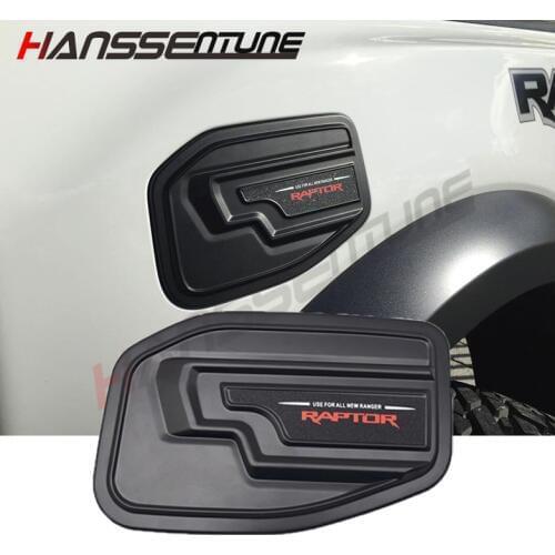 Hanssentune 4X4 1 Pc Matte Black Gas Tank Cover ABS Plastic Tank Cap For FORD RANGER RAPTOR