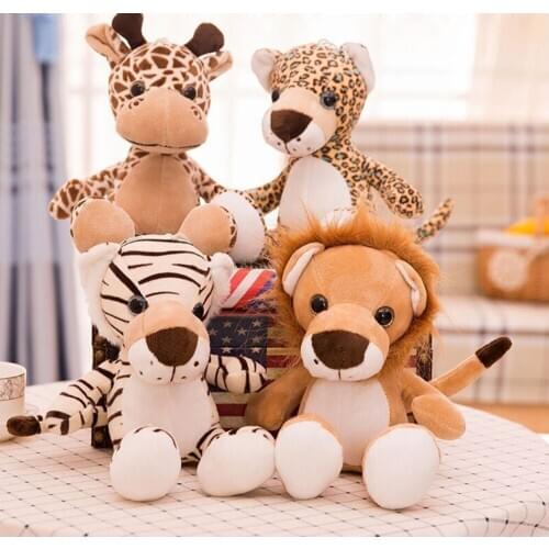25CM New cute stuffed toy forest animal jungle wedding throw childrens gift claw machine doll