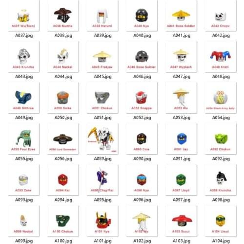 Ninja Bricks Skeleton Soldiers Snakes Samurai Movie Series Action Figures Heads Accessories Building Blocks The Second Picture