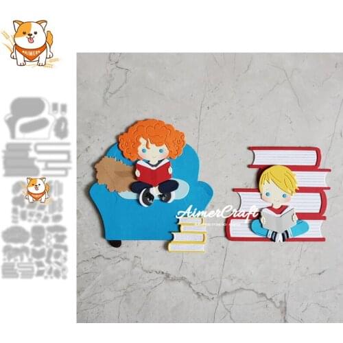 Reading on the sofa Series Metal Cutting Dies Scrapbooking Stencil DIY Embossing Craft Die Cuts Card Making New Dies For 2021