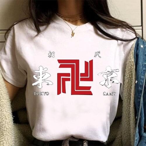 Anime Tokyo Avengers logo Fashion Harajuku Summer Short-sleeve Male T-shirt