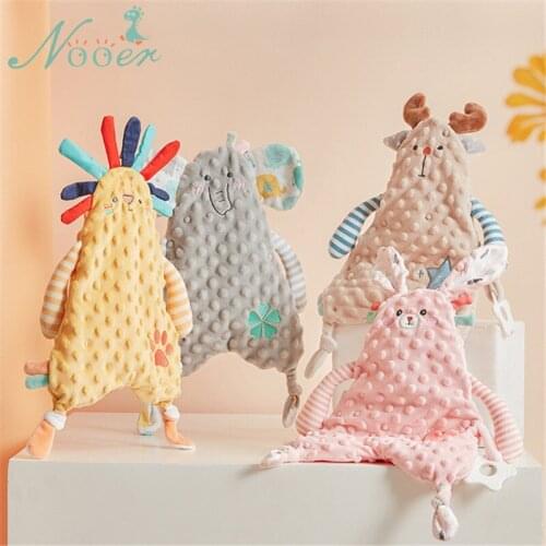 3D Dotty Stuffed Animal Soothe Blanket Plushed Bashful Baby Security Towel Cartoon Pacifying Towel Newborn Appease Blanket