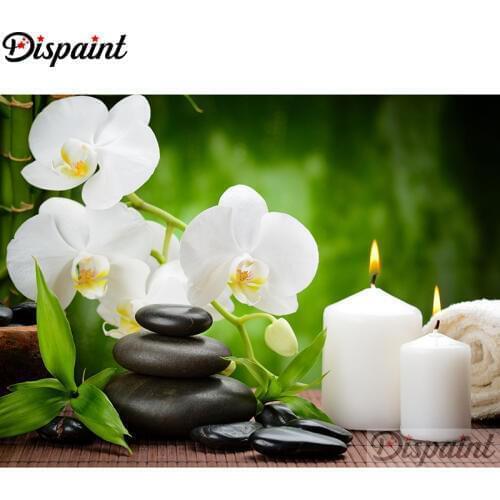 Dispaint Full Square/Round Drill 5D DIY Diamond Painting "Flower stone" Embroidery Cross Stitch 3D Home Decor A10730