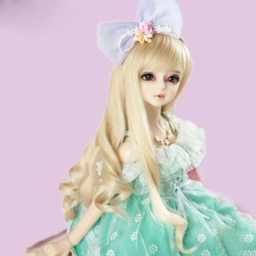 New Arrival 1/3 1/4 1/6 1/8 Bjd SD Wig Blonde Wavy Hair High Temperature Wire BJD Wig For BJD Doll Many Colors