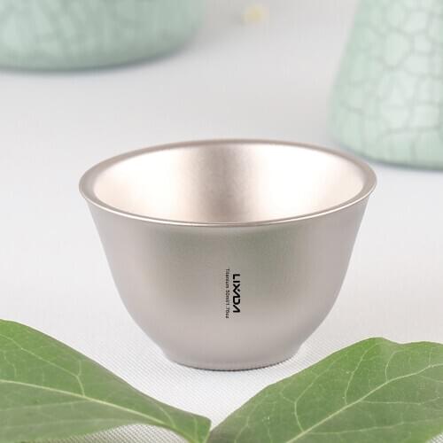 Lixada Titanium Cup Mug 50ML Ultralight Outdoor Tableware Travel Coffee Tea Camping Pot Water Cups Cooking Camping Accessories