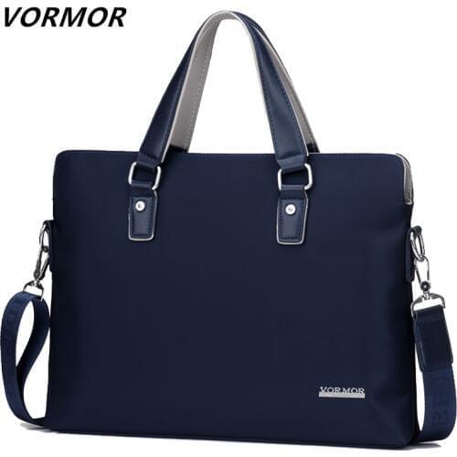 VORMOR Oxford Waterproof Handbag Business Men Briefcase Bag Fashion Shoulder Bag Male Tote Canvas Laptop Bag New