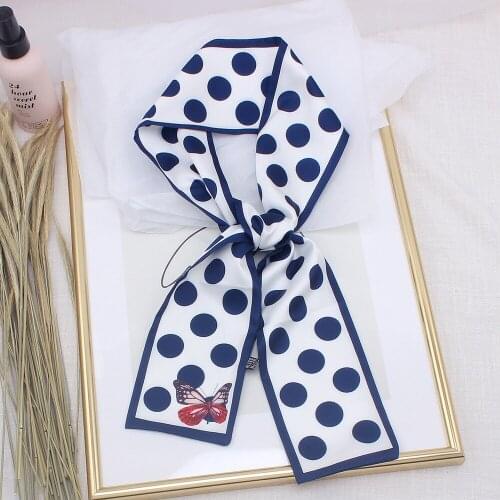 New Handbag Scarf Womens Headscarf Satin Long Ribbon Girls Hair Band Hair Accessories Shirt Tie Belt Ladies Neck Scarf Shawl