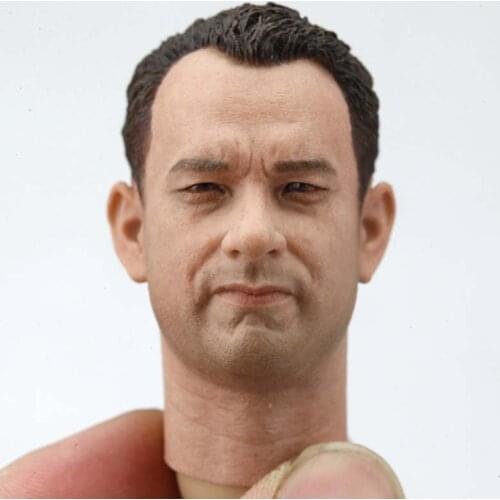 1/6 Scale US Military WWII John Miller Captain Head Sculpt Tom Hanks Saving Private Ryan Head Played for 12in Action Figure Toy