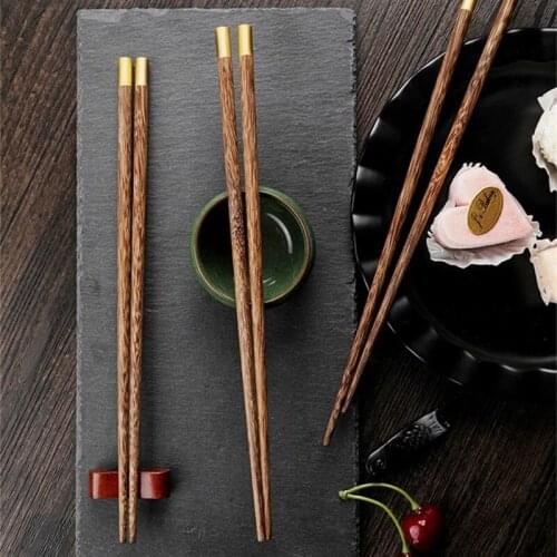 10Pairs Wooden Chopsticks Without Lacquer Wax Household Health Tableware Sushi Chinese Chopsticks for Home Restaurant