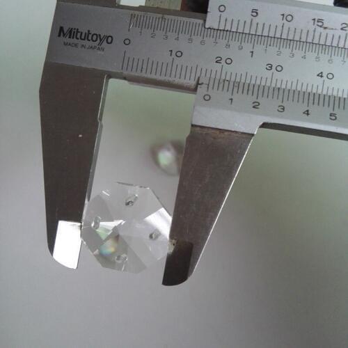 100 pieces/lot New Clear 18mm Octagon beads in 4 holes Cut&Faceted Crystal Glass Beads,Curtains Beads free shipping