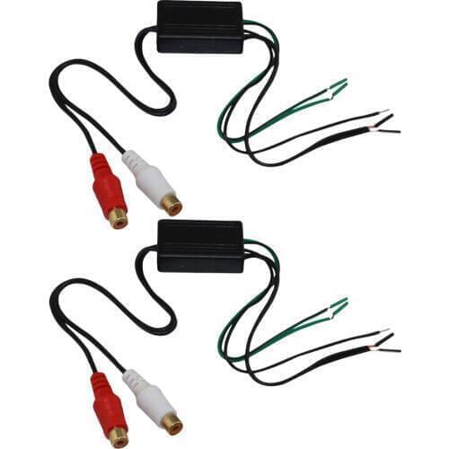 2 Pcs Car Speaker Cable To 2x RCA Female Converter Cable, 8 '' Length