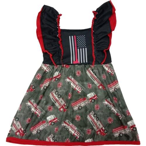 4th of July New 2020 Children Clothing Summer Printing Toddler Girls Fly Sleeve dresses Princess Dress