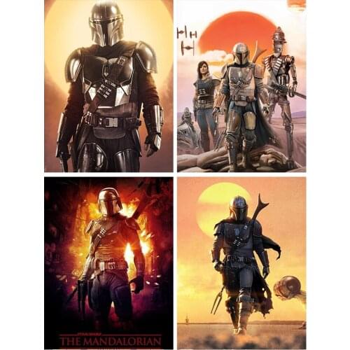 5D Diamond Painting Disney The Mandalorian New Arrivals Cartoon Sunset Scenery Hobby Art DIY Full Drill Mosaic Home Decoration
