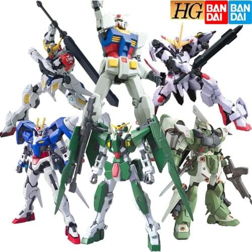 Bandai Genuine HG Assembled Gundam UC GTO RX-78-2 SEED Freedom 00 Angel Iron-Blooded Barbatos Model Decoration Kids Toy Gift