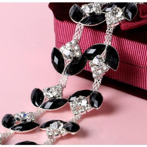 Free Shipping 5 yards Acrylic and Rhinestone Trim, Rhinestone Bridal Applique,Wedding Applique,Rhinestone Chain TONG040