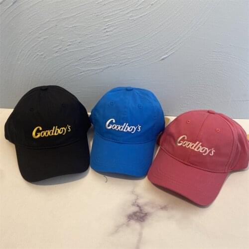 Korea goodboy washed soft top baseball cap spring summer thin section male and female students Visors curved brim hip-hop has