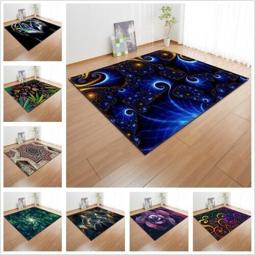 Colorful 3D Light Source Carpets for Living Room Bedroom Area Rugs Modern Color Child Room Play Mat Flannel Large Carpet Kid