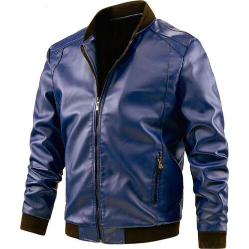 Ele-choices M-5XL Bomber Coat Windproof Cardigan Motor Biker Style Long Sleeve Men Jacket for Daily Wear