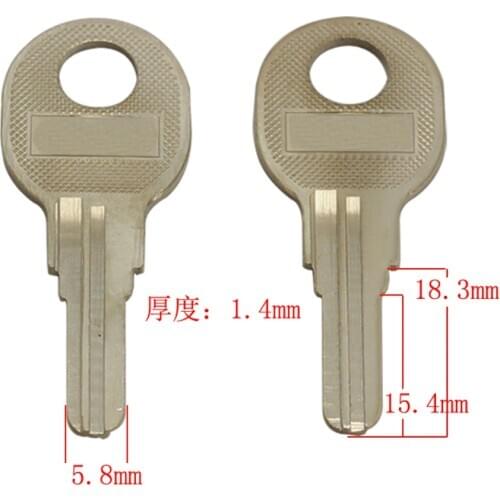 Key tool A218 Glass door plastic steel door key embryo with teeth on both sides Blank Keys 20 pieces/lot