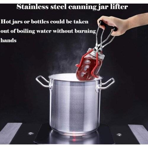 Kitchen Tool Can Tongs Clip Canning Jar Lifter With Grip Handle Heat Resistance Anti-clip Jar Glass Bottle Holder Cans Clamp