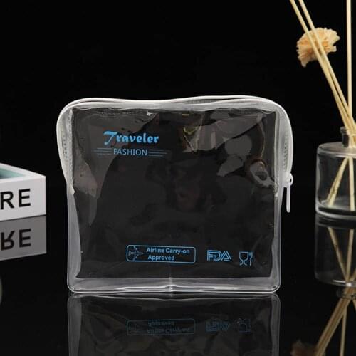 My Women Makeup Cosmetic Storage Zipper Bag PVC Transparent Frosted Toilet Bag Travel PVC Transparent Vanity Case Cosmetic Bags