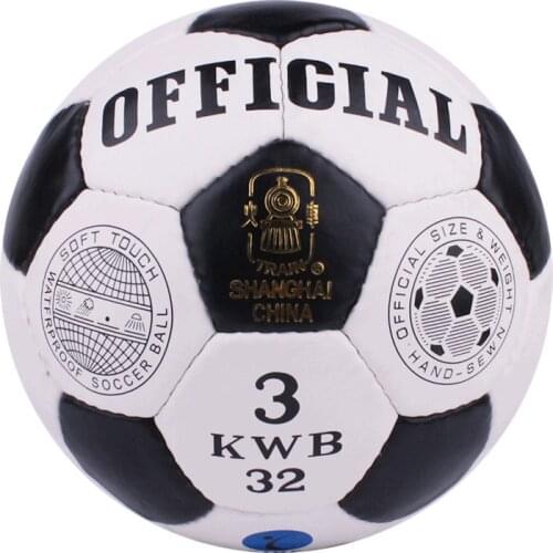 Standard Size 5 Size 3 Football Hand Sewing soccer Ball Training Match Ball Adults Kids Train KWB32 Butyl Liner Retro Football