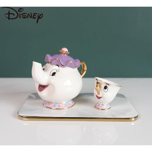 Disney Teapot Set Set Teapot Lady Ceramic Gold Plated Teapot Archie Cup Teacup Coffee Cup