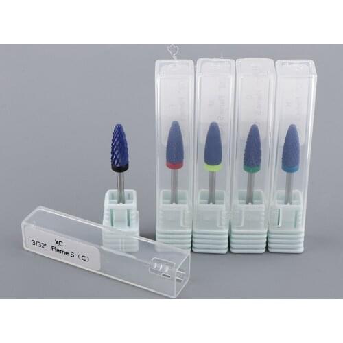 High Quality Ceramic Nail Drill Bit Set for Natural & Artificial Nails, Length: 1.85 inches (Pack of 5)