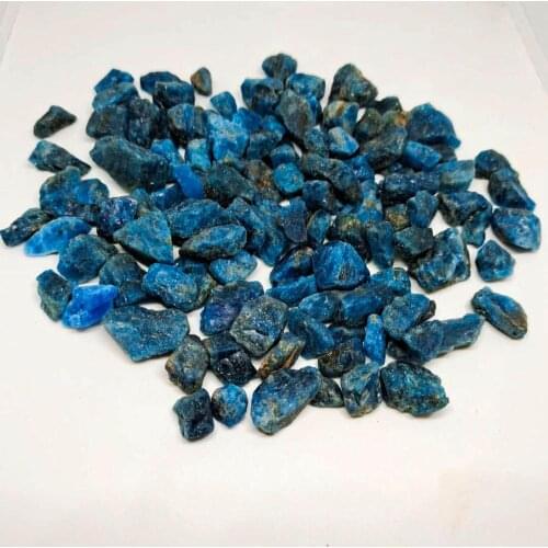 Irregular Natural Blue Green Apatite Crystal Stone Gravel Rough Mineral Specimen