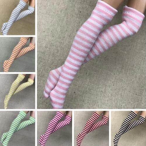 1Pairs 1/6 Dolls Stripe Blyth Socking for 1/6 Doll Socks Clothes accessories(fit Azone,Kurhn,OB, Momoko,Barbies,Blyth,1/6 Doll)