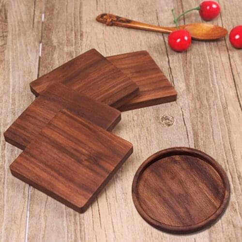 Durable Wood Coasters Placemats Round Heat Resistant Drink Mat Table Tea Coffee Cup Pad Non-slip Cup Mat Insulation Pad