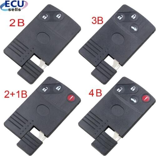 2/ 3 /2+1/4 Buttons Replacement Smart Card Remote Key Shell FOB for Mazda 5 6 CX-7 CX-9 RX8 Miata MX5