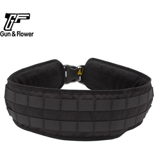 Gunflower Tactical Buckle Padded MOLLE Battle Belt Gear Waist for Hunting Shooting Outdoor Belt Width Waist