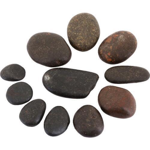 TUMBEELLUWA 1lb (460g) Natural Irregular Black Stone Pebbles for Garden,Flowerpot,Landscaping,Home Decor
