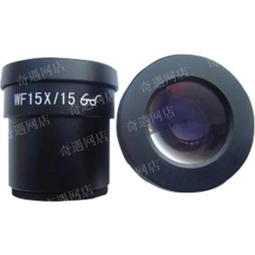 WF15X 15mm Field of View Zoom Stereo Microscope High Eyepoint Eyespot Eyepiece Lens with Mounting Size 30mm