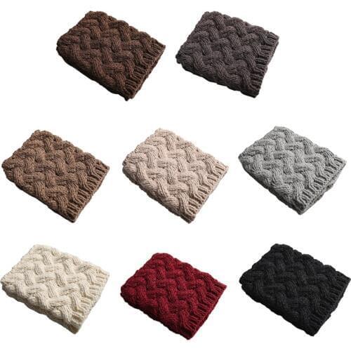 Women Leg Warmers Short Section Thick Acrylic Knitted Boot Cuffs Christmas Socks Cover Winter Sport Hiking Running Socks