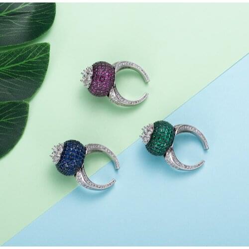 2020 new white gold yellow gold flower ring lady opening adjustable European and American design sense diamond accessories