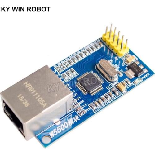1pcs For Arduino W5500 Ethernet Network Modules For Arduino TCP/IP 51/STM32 SPI Interface 3.3V 5V I/O MCU