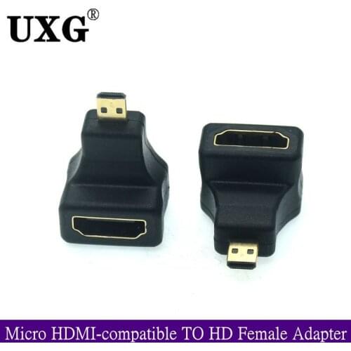 1PCS Micro HDMI-compatible HD Female to Micro HDMI-compatible Male Right Angled 90 Degree Adaptor Mini HD video converter