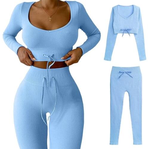 Seamless Yoga Set Women Two Piece Crop Top Long Sleeve BarShorts Sportsuit Workout Outfit Fitness Female Sport Suit Gym Wear Gym