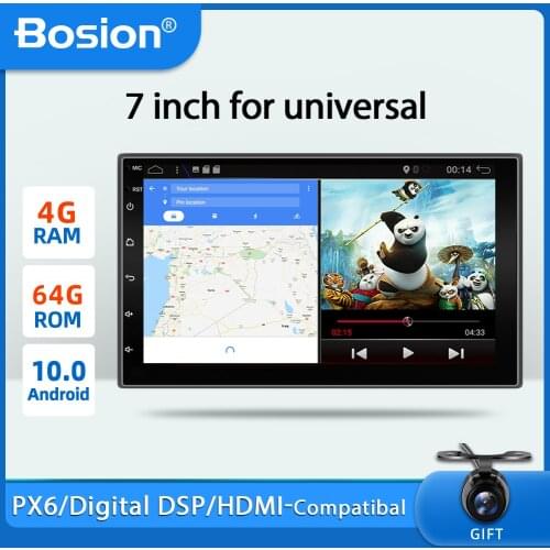Bosion px6 4G+64G 2din car radio gps android 10 car stereo cassette player recorder Radio Tuner GPS Navigation RDS support SWC