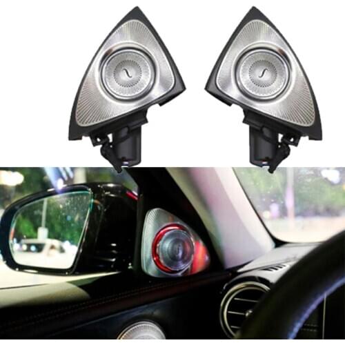 Car Interior 7 / 64 Color Led Ambient Light 3D Rotary Tweeter Speaker For Benz Mercedes- W222 S Calss 2014 ~ 2019 Accessories
