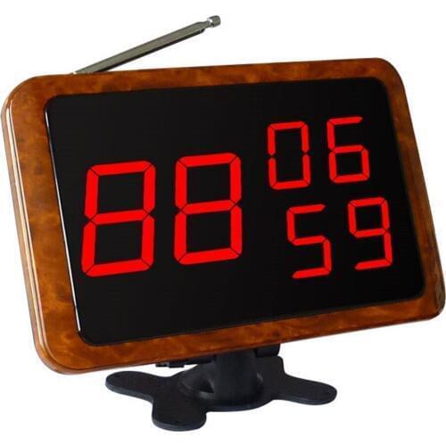 SINGCALL Wireless Calling Waiter System, APE1300 Wood Display Receiver for Welfare House, Pub