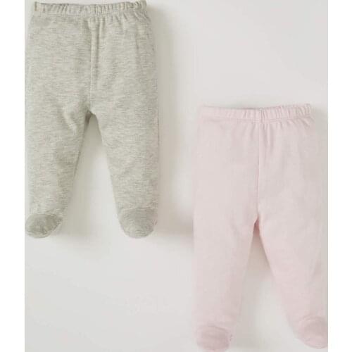 DeFacto Spring BabyGirl Pants & Bottoms 2-Piece Bottoms for Baby Girls with Footwear Kids Children Fashion-T5456A221SP