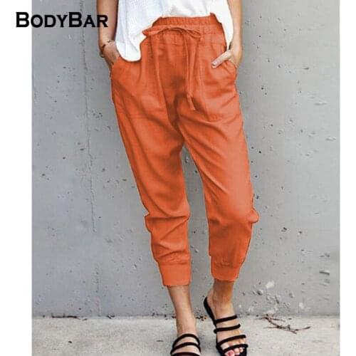 Casual Fitness Female Pants High Waist Spring Autumn Trousers Elastic Joggers Streetpants Ladies Baggy Loose Summer 3XL Trouser