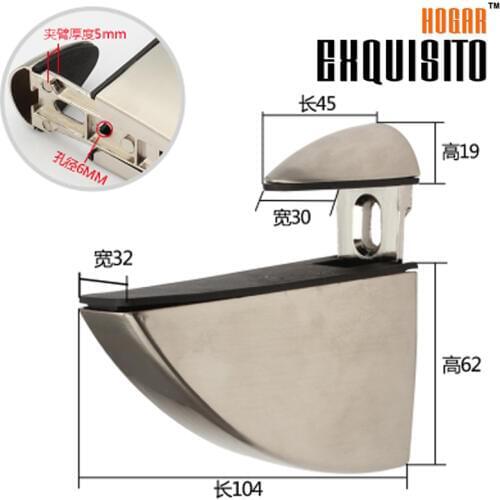 Zinc Alloy Glass Folder Bracket Bracket Hardware Fitting Cabinet Clip Glass Folder Fixed Folder EH159