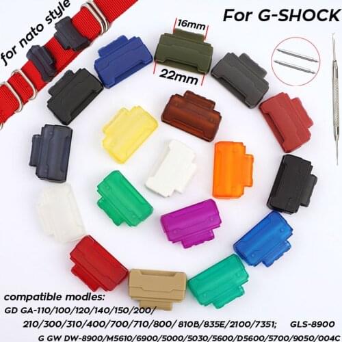 Colorful PC Adapter for Casio G-SHOCK DW6900 5600 GA110 Clear TPU Watchband Strap Connectors GSHOCK DIY Converter 16mm-22mm