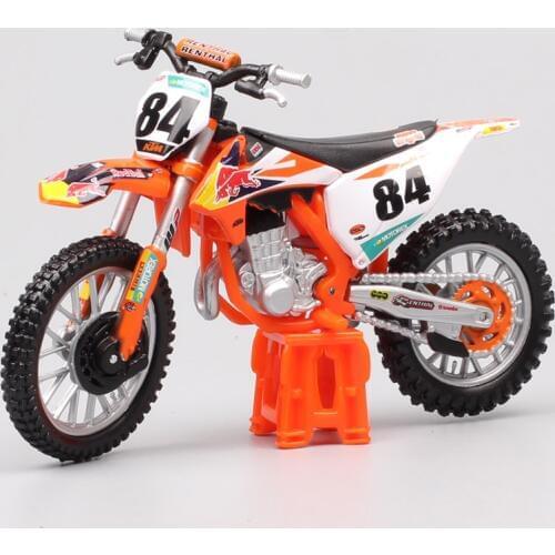 Kids 1/18 Scale 2018 Bburago 450 SX-F SXF Factory Racing No#84 Jeffrey Herlings MXGP Motocross Bike Diecast Motorcycle Toy Model